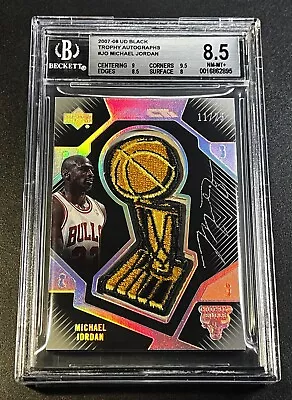 Michael Jordan 2007 Ud Black Championship Trophy Signature Patch Auto /25 Bulls • $15000