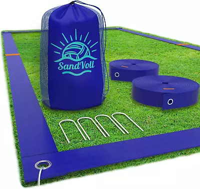 Beach Volleyball Lines For Sand Portable 2 Inch Boundary Lines Set For Outdoor • $57.99