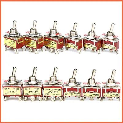 On / Off Toggle Switch Metal Flick Switches Dashboard Waterproof 250V AC 15A • $2.79