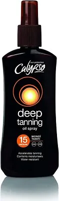 Calypso Deep Tanning Monoi Tahiti Oil Spray With SPF15 200 Ml CALT15MON • £7.59