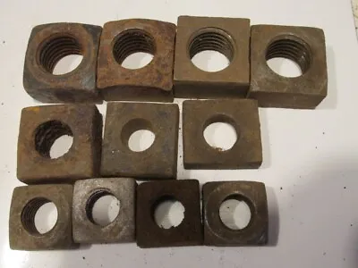 11 Vintage Square Head Nuts Nut 5/8  - 3/4  Antique Lot  Hd59 • $19.99