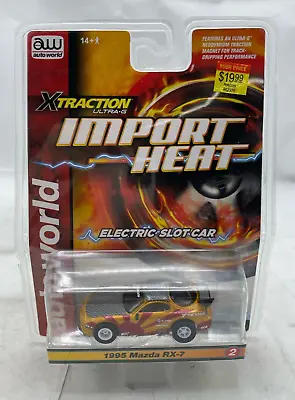Auto World XTraction Ultra-G Import Heat Slot Car 1995 Mazda RX-7 NEW PACKAGE • $33.99