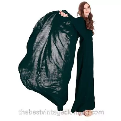 Stunning Vuokko Circle Cape Gown 1960s Black Wool Voile Iconic Design Finland 38 • $1500