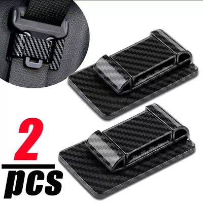 2x Carbon Fiber Car Parts Seat Belt Stabilizer Limiter Auto Interior Accessories • $17.59