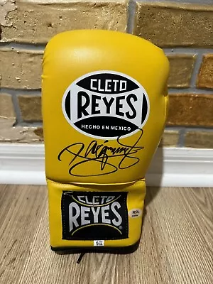 Manny Pacquiao Signed Auto Cleto Reyes Yellow L Boxing Glove Psa Loa Proof • $279.88