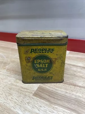 Vintage People's Quality Epsom Salt Tin • $5