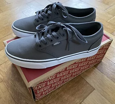 Vans Men's / Boys Atwood Trainers Summer Shoes Canvas Pewter White 6 UK NEW • £46.50