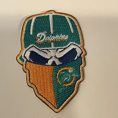 Miami Dolphins ￼Vintage Iron On Embroidered  Iron On Patch 3” X 2” • $5.99