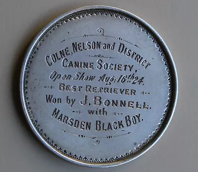 Hallmarked Silver 1924 Colnenelson Districts Canine Society Show Prize Medal • £62.90