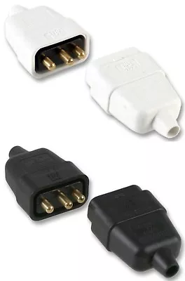  3 Pin 10 Amp In-line Mains Electric Cable Connector Plug Socket Joiner In Line  • £4.99