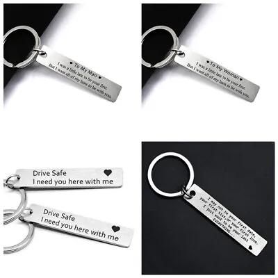 £5.46 • Buy To My Men Women Keyring Valentines Day Gift For Her Him Couple Husband Key Ring