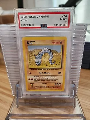 $24.99 • Buy 1999 Pokemon Onix 56/102 Unlimited Base Set PSA 9 Mint