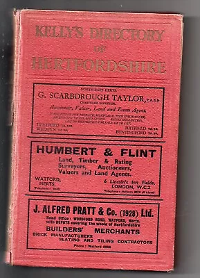 Kelly's Directory Of Hertfordshire [1933] • £40