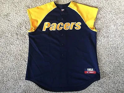 Indiana Pacers VTG Sewn Majestic Baseball Shooting Warmup Jersey Sz XL Mens  • $24.99