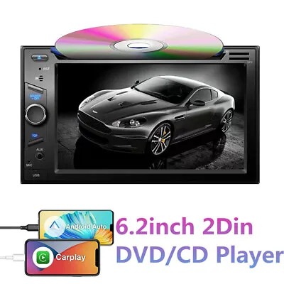 2Din 6.2in Car DVD Player Multimedia Radio For Carplay Navigation Stereo Video • $151.81