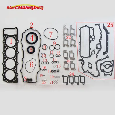 4M40 4M40T 4M402AT For MITSUBISHI PAJERO 2.8 TDI OR Canter 35 8V Head Gasket Set • $56.40