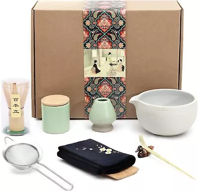 Japanese Matcha Tea Set Matcha Bowl With Pouring Spout Matcha Whisk Tea Scoop • $50.99