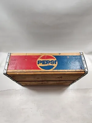 Vintage Wooden Soda Crate Pepsi Cola Wood Box Pop Culture Collectible Home Décor • $39.99