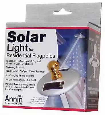 752250 Flag Pole Solar Light Mini Silver - Quantity 1 • $35.72