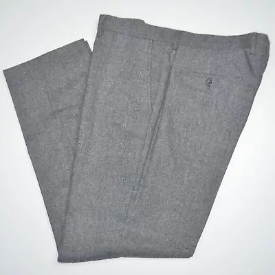 J CREW Bowery Slim Fit Tweed Wool Blend Gray Flat Front Dress Pants 34 X 32 • $24.99