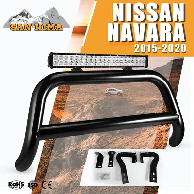 SAN HIMA Nudge Bar 3” For NAVARA NP300 D23 2015-2020 & 20inch LED Light Bar • $274.95