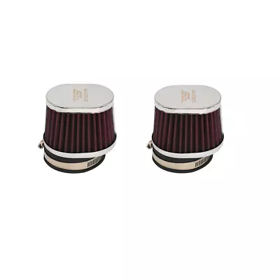 Motorcycle 55mm Intake Air Filter Pods Cleaners High Flow Filters Universal Fit • $24.20