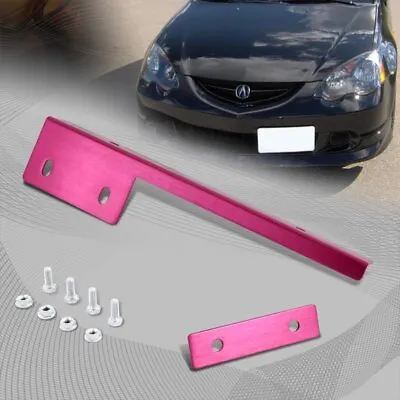 JDM Style Brush Pink Aluminum Bumper Front License Plate Mount Relocate Bracket • $5.99