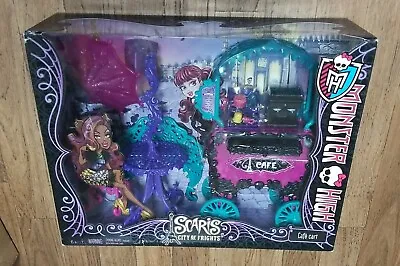 Monster High Travel Scaris Cafe Cart City Frigh Vendor Table Umbrella Hang Out • $39.99