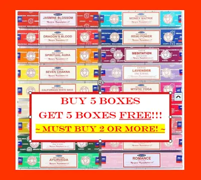 SATYA NAG CHAMPA INCENSE STICKS BUY 5 BOXES GET 5 BOXES FREE Must Buy 2 • $3.35