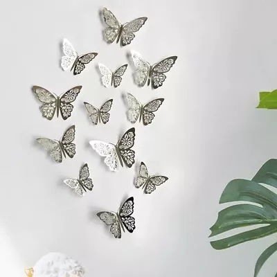 $4.75 • Buy 12 Pk 3D Butterfly Wall Decals Stickers Removable Kids Nursery Decoration AU