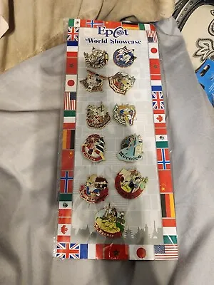 Disney Pins Epcot World Showcase 11 Pin Set Sealed Package Authentic HTF • $65