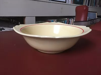 Vintage Homer Laughlin 1940s Hacienda Decal  Large Serving Bowl 8.25  X 8.25  • $7.95