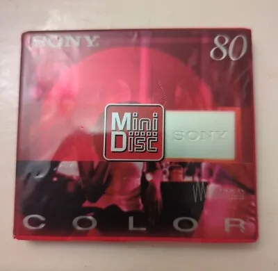 Sony Color Red Blank Mini Disc  80 Mins -new & Sealed  • £7.50