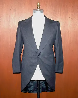 Vtg Mondelo Buenos Aires Tailcoat Men's 41  Chest Charcoal Gray High Peak Lapel • $59.95