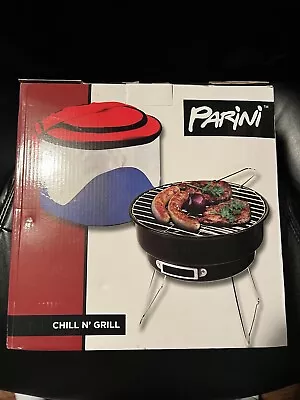 Parini Chill N Grill Portable BBQ Cooler Bag Red White Blue Camping Tailgating • $19.99