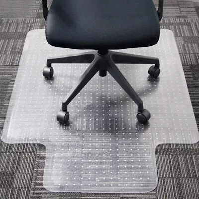 Transparent PVC Chair Mat Non-Slip Floor/Carpet Protector For Office Chair/Desk • £13.95