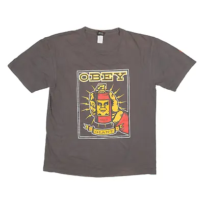 OBEY Mens T-Shirt Brown L • £19.99