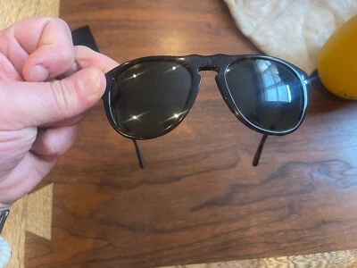 $95 • Buy Steve McQueen Style Persol Men's 649 24/31 Havana/Green Lens Sunglasses 52mm EUC