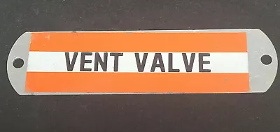 Vintage CHEVRON? VENT VALVE Gas Fuel Oil Tag / Sign • $35