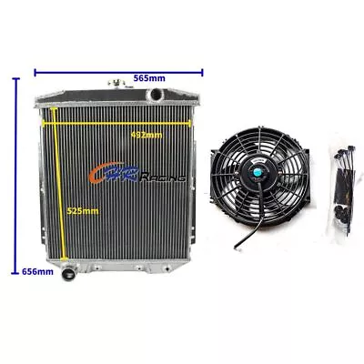 Aluminum Radiator &Fan For 1954 - 1956 Ford Customline V8 Police Interceptor • $288