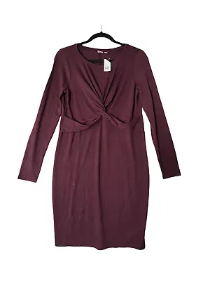 GAP Maternity Womens Dress Purple Cross Front Sweater Round Neck Size S - NWT • $15.99