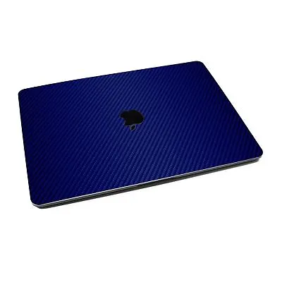 Dark Blue Carbon Fibre Vinyl Skin Sticker Apple MacBook Air 13 2018 Laptop Wrap • $23.78