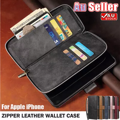 For IPhone 15 14 13 12 11 Plus/Pro/Max XS SE/8/7 Wallet Case Leather Flip Cover • $18.99