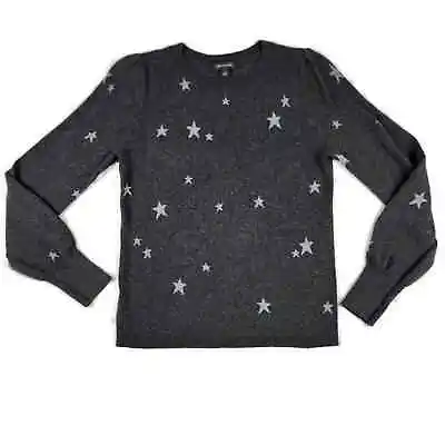 Ann Taylor Sweater Womens Medium Dark Gray Star Print • $18.70