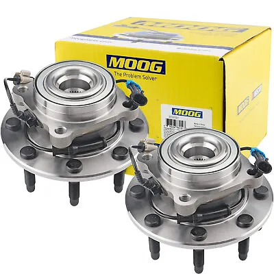 MOOG (2) Front Wheel Bearings Hub For 07-10 Sierra Silverado 2500 HD 3500 HD SRW • $200.84