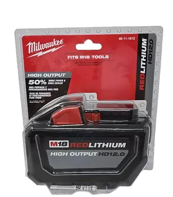 Milwaukee 48-11-1812 M18 18V Lith-Ion High Output 12.0Ah Battery Pack NEW • $166.49