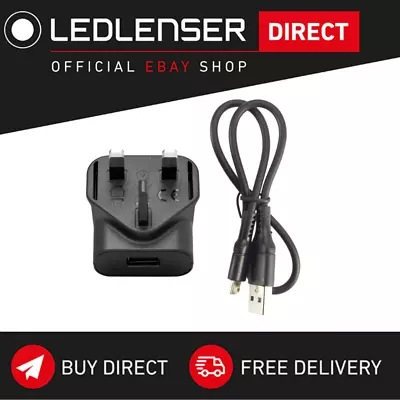 Ledlenser USB A To Micro USB Charger Cable With UK Plug Fits Various Models • £18.95