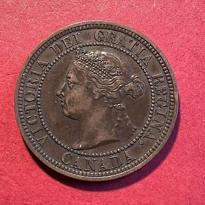 Canada Queen Victoria 1 One Cent 1876 H AW498 • £8.50