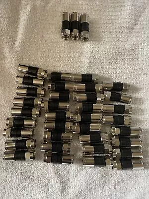 LOT OF 35 F-type Shield Quad RG6 Connector Adapter Coax TV Satellite LNB Cable • $19.95