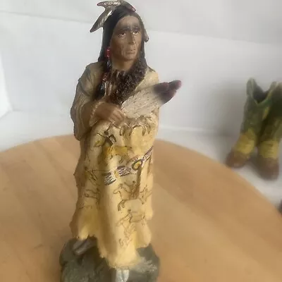 American Indian Chief Sculpture Statue Figure Native American Indian (B/7) • £9.99